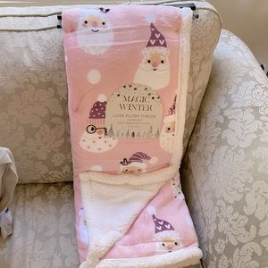 Pink Plush Holiday Throw